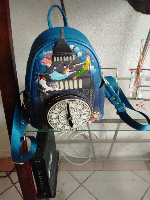 Loungefly Disney Peter Pan Glow Clock Mini Backpack
