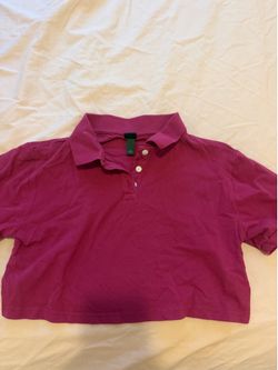 Cropped collar tee