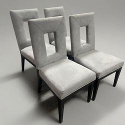 4 heavy duty upholstered contemporary dining chairs