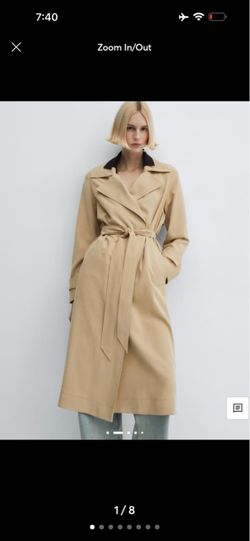 New Mango flowy trenchcoat size S