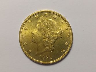 US 1892 $20 St. Gaudens Golden Modern Restrike Token / Coin