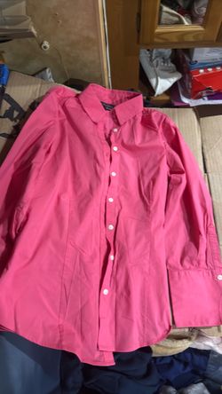 Women’s small, pink, Brooks Brothers long sleeve button up dress shirt