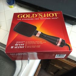 Gold And Hot Paddle Hair Dryer