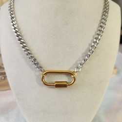 New Two Tone Stainless Steel Necklace