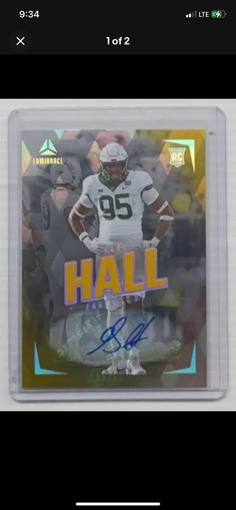 Gabe Hall Auto Rookie Card