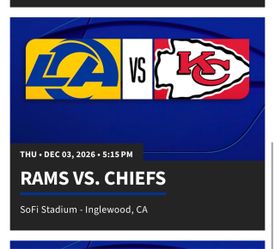 Rams vs chiefs 4 tickets