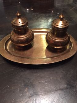 Antic set of salt and pepper