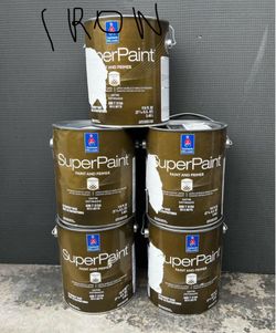5 gallons Superpaint Exterior. Satin. Irone ore color