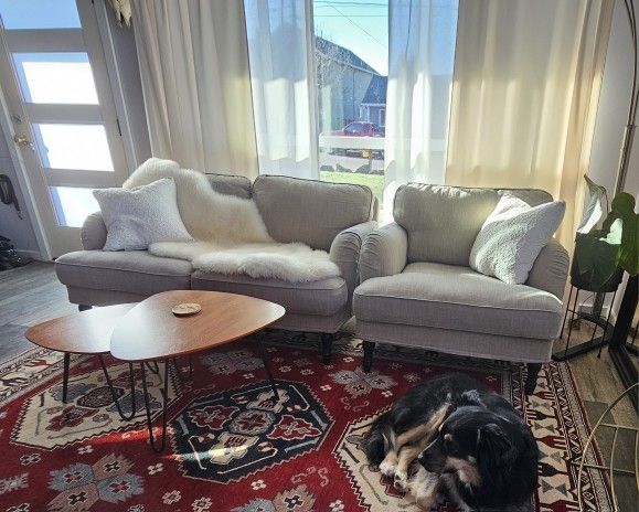 Gray IKEA Stocksund Sofa/Loveseat & Armchair