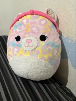 Squishmallows Michaela The Rainbow Leopard With Pink Bandana 12” Plush