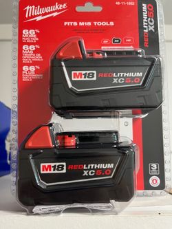 Milwaukee M18 lithium xc 5.0