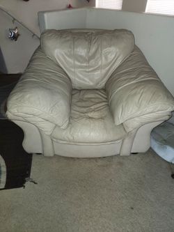 Beige Leather Chair