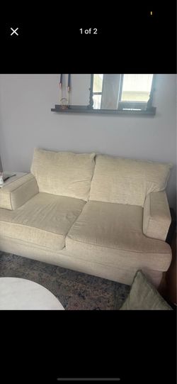 2 Cream Loveseats