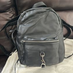 Black Small Leather Back Pack