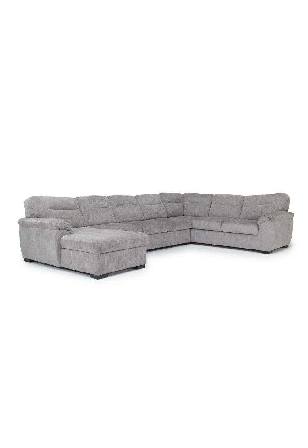 Wanda XL Chaise Sleeper Sectional in Gray, Left Facing