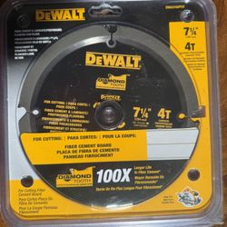 DeWalt DWA3193PCD 7-1/4" Fiber Cement & Laminate 4T Diamond Saw blade.Both $70