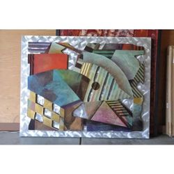 Mixed Media 3d Relief Art (54"x42") "Circularity in Motion" by Richard Hall