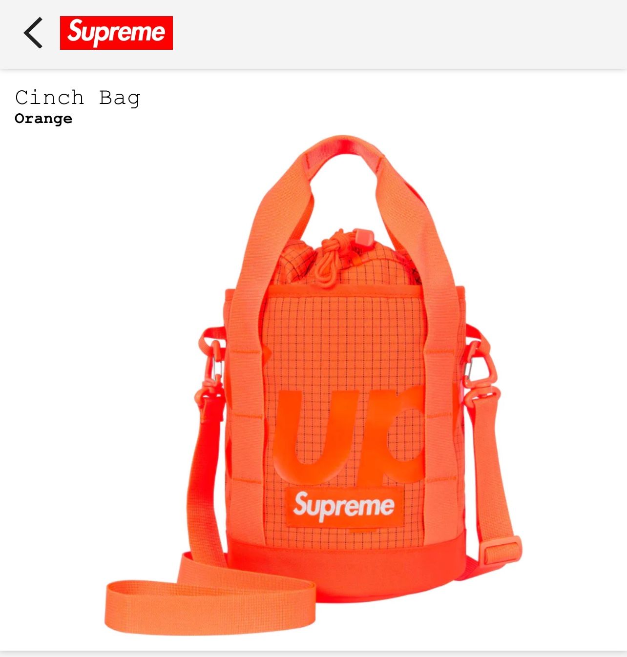 Supreme Cinch Bag 2024
