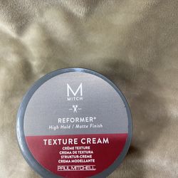 MITCH by Paul Mitchell Reformer Texture Cream for Men, High Hold, Matte Finish, For All Hair Types, Especially Fine to Medium Hair, 3 oz.