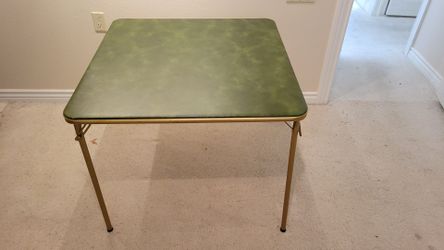 Square folding card table