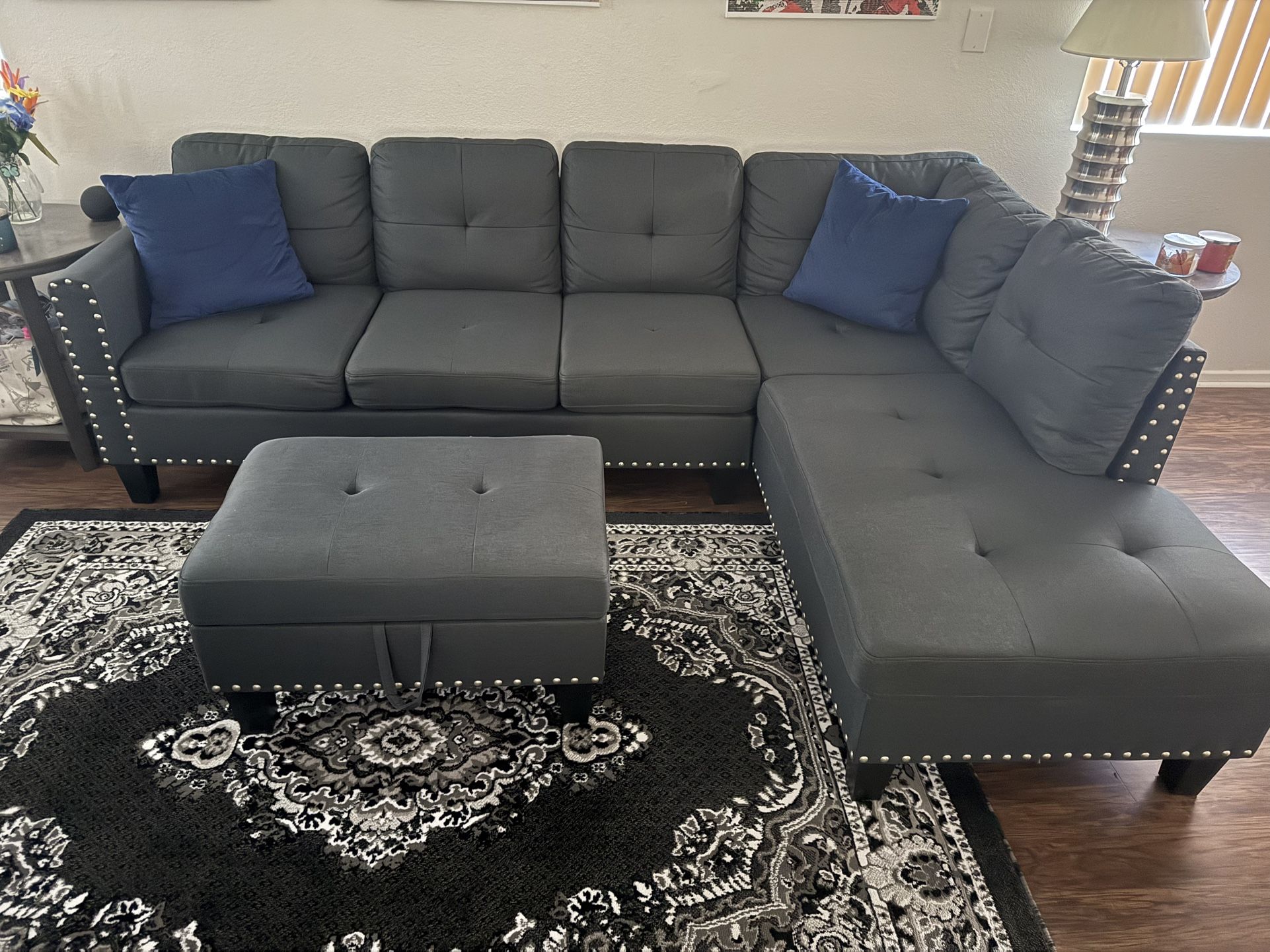 Sofa With Chaise And Ottoman