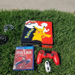 Pokémon Edition PS4 Slim 1,000GB With 1 New controller & 1 Game of choose $220!
