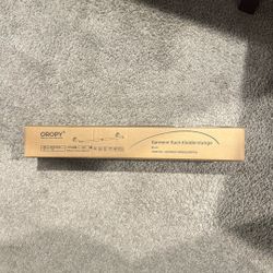 OROPY Industrial Pipe Clothing Rack 38.4", Heavy Duty Detachable Wall Mounted Clothes Rack Black Iron Garment Bar, Multi-purpose Hanging Rod for Close