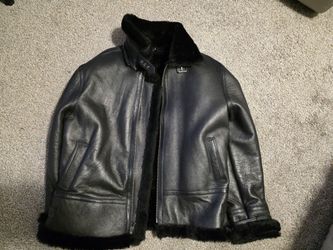 Shearling Black Leather Large Very Nice WTT