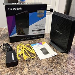 Netgear nighthawk AC1900 cable WIFI modem/ router 