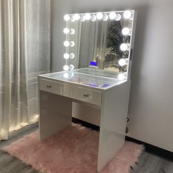 Petit Makeup Vanity with Bluetooth Mirror Financing available* In Stock 