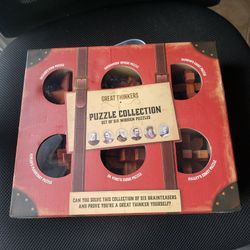 PROFESSOR PUZZLE GREAT THINKERS SET OF 6 WOODEN PUZZLE COLLECTION