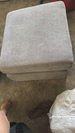 Foot stool has 3 inch legs screw in optional