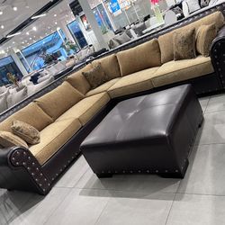 Long Sectional With Ottoman ‼️ Only $2,199‼️