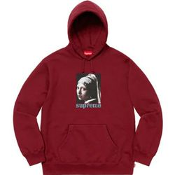 Supreme Pearl Hooded Sweatshirt Cardinal Size Medium BNIB
