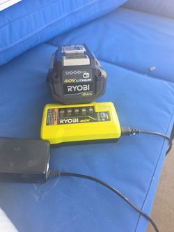 Ryobi 40V 4Ah Lithium Battery and Charger