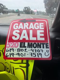 Garage Sale Sign with Arrow