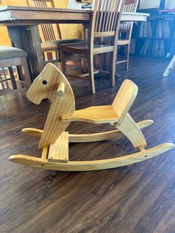 Wooden rocking horse
