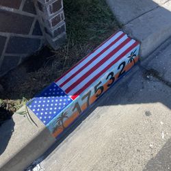 Patriotic Curb Painting