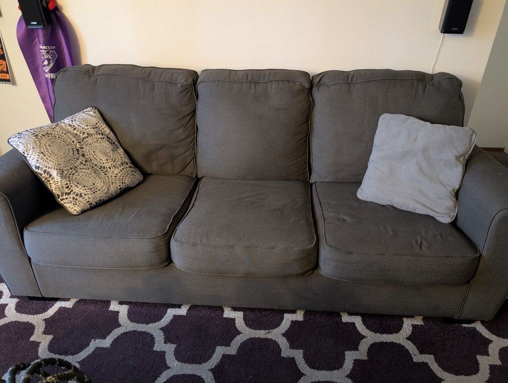 Living Spaces - Grey Couch