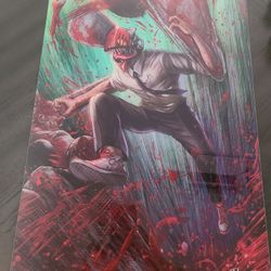 Anime Chainsaw Man Art *AUTOGRAPHED*