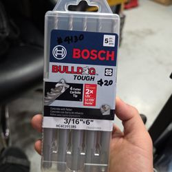 Bosch HC4C2011B5-3/16 in. x 4 in. x 6 in. SDS-Plus® Bulldog™ Tough Rotary Hammer Bit - 5 Pack