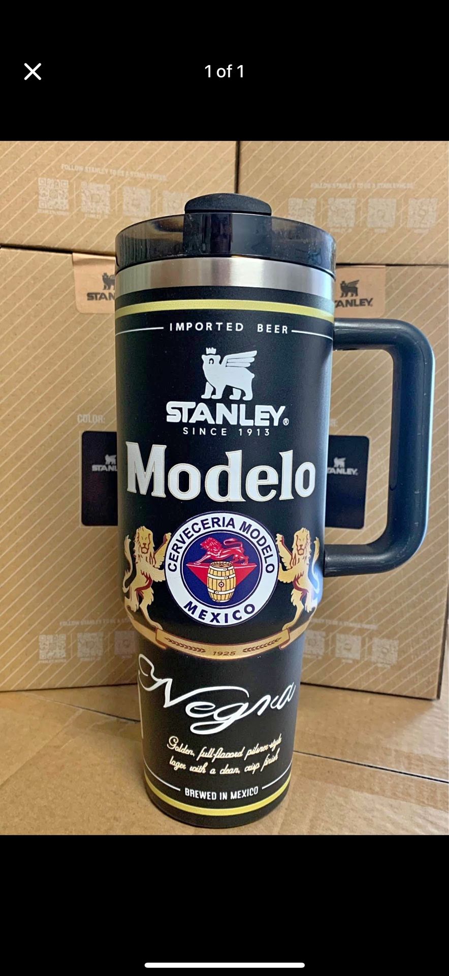 40oz Stanley Tumbler Modelo Beer Design W/box Great Gift