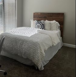 Bed and headboard