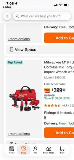 Milwaukee impact and wrench