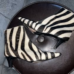 Boden Calf Hair kitten ankle boots size 6.5 (37)