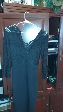 Size small, black dress.