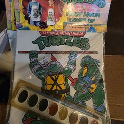 1989 Teenage Mutant Ninja Turtles Apron And Paints