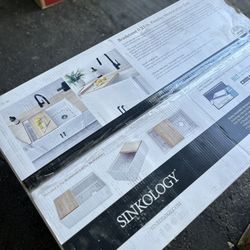 SINKOLOGY Bradstreet II 33 in. Farmhouse Apron Front Undermount Single Bowl Crisp White Fireclay Workstation Kitchen Sink