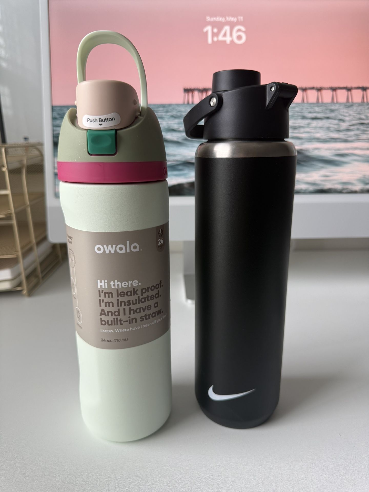 Owala Water Bottle And Nike Water Bottle