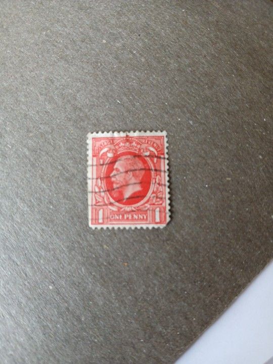 1934 Great Britain Sc #211a (watermark sideways) - One Penny KGV - Used stamp